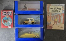 Tim & Struppi - In Tim's Wagen 3 Modelle + Postkarten Set + Quartett + 1 Figur