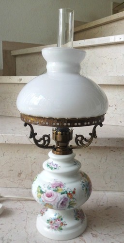 Antik tischlampe porzellan - tischlampe,