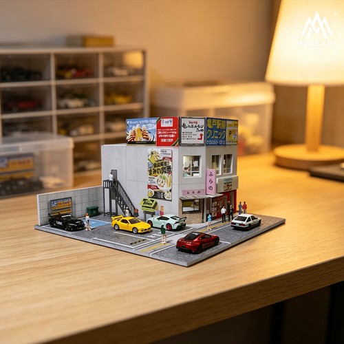Diorama diecast garage - 1/64,