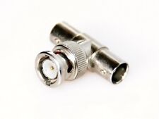 Adapter BNC T-Stück / Y-Verteiler BNC-Stecker -> 2x BNC-Buchse / Kupplung