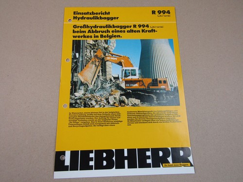Prospekt liebherr r994 - prospekt, bagger