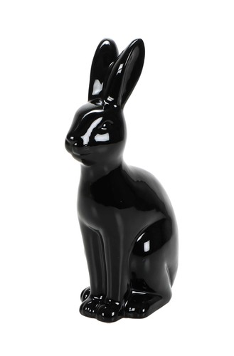 Hase deko figur schwarz - hase,