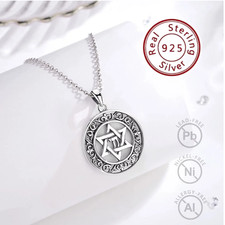 S925 Sterlingsilber Kette – Davidstern Chai Anhänger Amulett für Damen & Herren