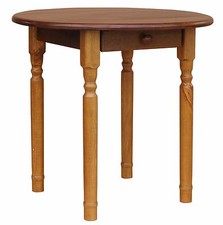 Runder Kiefer Tisch mit SCHUBLADE Esstisch Küchentisch Speisetisch massiv NEU