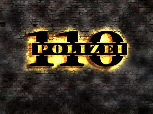 Led schild polizei - led,