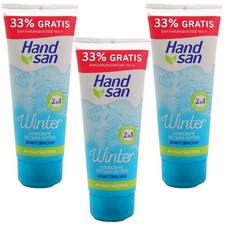 3x 100ml Handsan Winter Handcreme 2in1 24h Feuchtigkeit mit Shea & Cocoa Butter