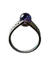 Ring 835 Silber runder Stein