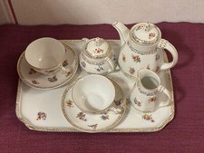 Tête à Tête* Tablett* Mokkaservice* Tete a Tete* Goldrand* Porzellan* Prägung 18