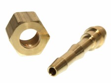 Tülle 4mm + Mutter 1/4 für Druckminderer Schutzgas Sauerstoff Argon Sticksoff