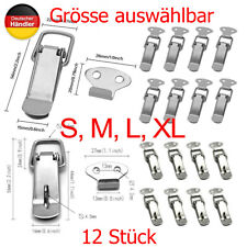 12 Stk. Spannverschluss Edelstahl Hebelverschluss Kappenschloss Kistenverschluss