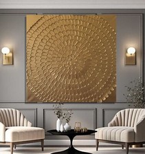 Gemälde Abstrakt Gold