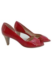 PETER KAISER Damen Pumps Rot Gr. 39 Elegant Strukturmuster Peep-Toe
