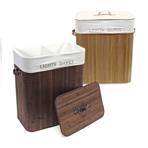 Wäschebox bambus 105l - wäschebox,