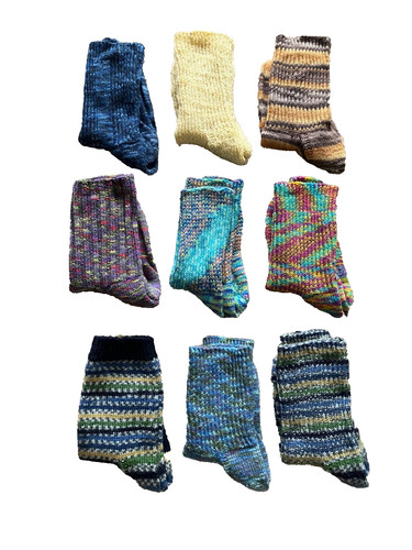 Socken selbstgestrickt 35 - socken,