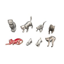 Setzkasten-Katzenfiguren aus