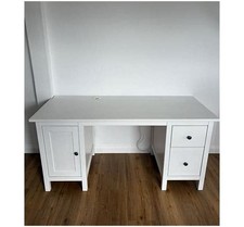 Schreibtisch Ikea Hemnes, weiß, mit Schubladen, gebraucht, montiert