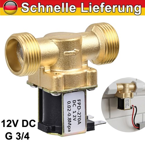 Magnetventil messing - messing, 3/4"