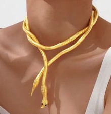 BIEGSAME SCHLANGENKETTE HALS ARM OBERARM VIELSEITIG VERWENDBAR 90cm CHUNKY KETTE