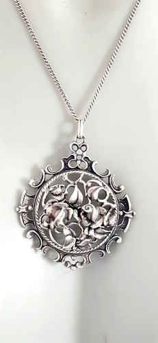 Jugendstil silber anhänger - jugendstil,