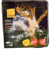 1000 LED Lichterkette warmweiß dimmbar Timer 8 Modi IP44 Außen Innen Weihnachten