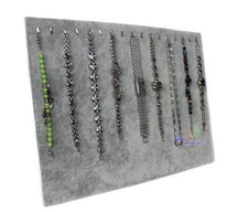 Armbandaufsteller Kettenständer Kettenhalter Schmuckdisplay mit 17 Haken  grau