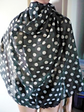 Pali Tuch schwarz weiß Punkte 100 cm x 100 cm Baumwolle Stola Schal NEU + TOP