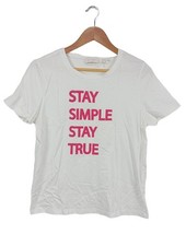 RICH & ROYAL Print-Shirt Damen Shirt Gr. DE 40 weiß Casual-Look