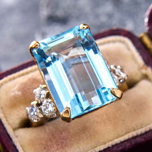 Aquamarin zirkonia edelstein - &,