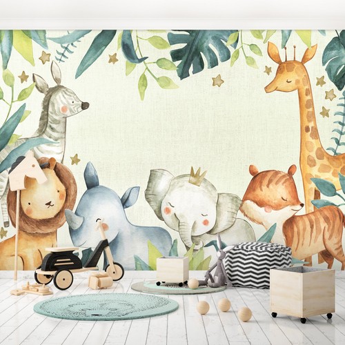 Fototapete kinderzimmer tiere - fototapete,