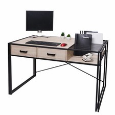 B-Ware Schreibtisch MCW-H91, Bürotisch, Industrial 76x120x70cm Eiche-Optik braun