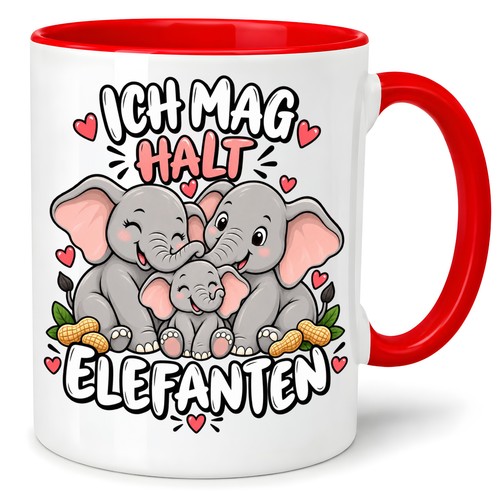 Herzbotschaft elefanten tasse - herzbotschaft,