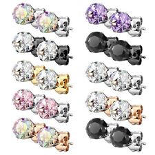 Runde Kristall Ohrstecker