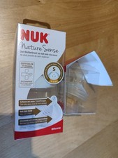 NUK Nature Sense Babyflasche mit Ersatzaufsatz Silikon-Trinksauger NEU