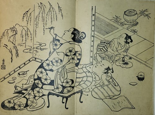 Woman painter folding - painter., [folding