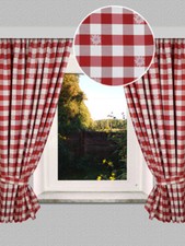 2er-Set Landhausvorhang Karo