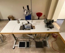 Juki Overlock und W.Maier & Sohne Blind Stich Maschine set mit Tisch voll funkti