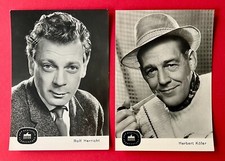 2 x Schauspieler Foto AK 1963 Rolf Herricht und Herbert Köfer     ( 157505