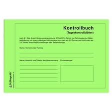 100 Persönliche Kontrollbücher DIN A5 quer Tagesblätter Fahrtenbuch Kontrollbuch