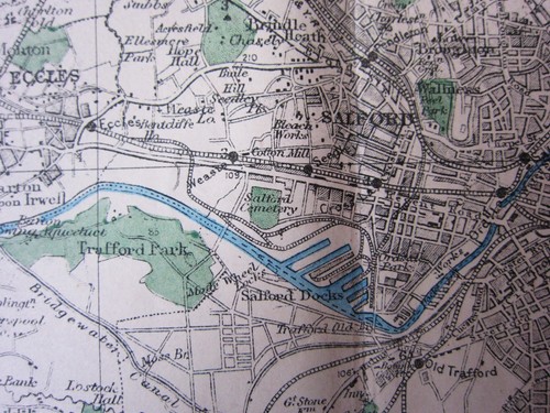 C1898 antik landkarte - c1898,