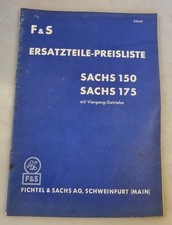 Original F&S SACHS 150 175 Preisliste für E-Teile Nr.340.65 Viergang 1965