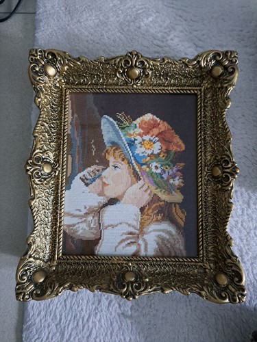 Gobelin bild mädchen mit hut - mit,