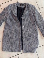 Esprit Mantel Gr. 44 blau-weiß meliert Bouclé 