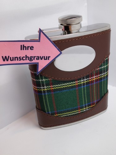 Edler flachmann braun karo - braun, /