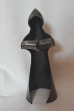 Handgeschmiedeter großer Mönch Kerzenhalter/Skulptur aus Stahl - Deko und Halloween