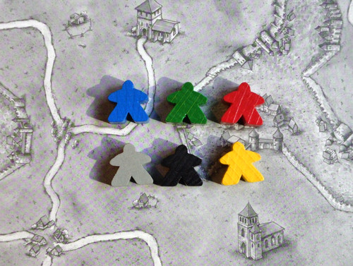 Carcassonne meeple set - carcassonne,