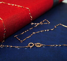 Damen,Herren Bezaubernde Silberkette Rose-Gold, echte Sterling Silber 925, 45 cm