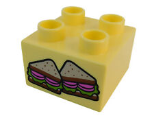 Lego Duplo Toastbrot Sandwich Brot Salat Motivstein Bildstein 3437pb070 Neu