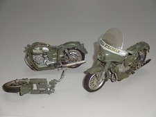 2 Polistil Moto Guzzi V7 Polizia Stradale, grün 1:15,  Anfang 70er Jahre, Teile
