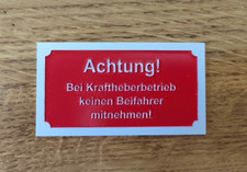 Fendt Warnungsschild Achtung Kraftheberbetrieb Beifahrer 150.861.030.500