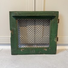 Altes Fenster Fensterflügel Fensterrahme Stallfenster grün / H34 B36,5  S2 cm